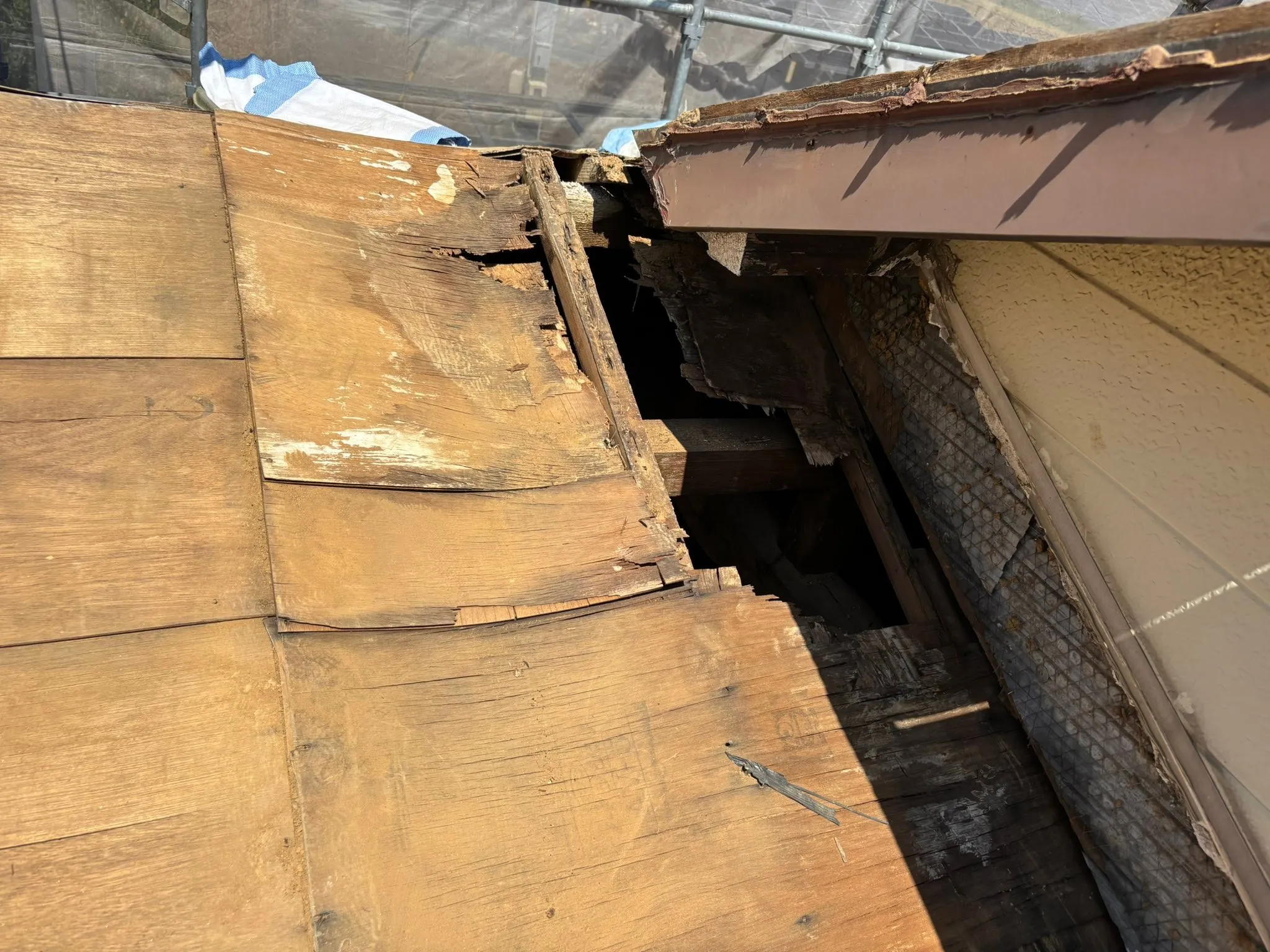 間違った雨漏り修理をやっちゃうと☔️こうなっちゃうんです😱。