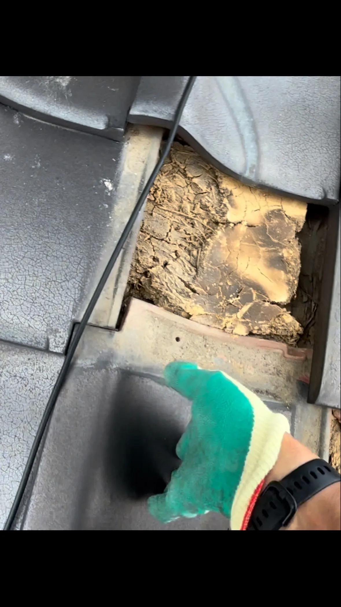 雨漏りの調査🧐。